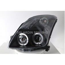 Suzuki Swift 05 Black Projector Headlamp w Ring